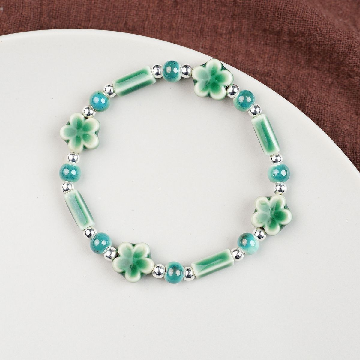 Jingdezhen pulsera de cerámica de verano mujer alta sensación galletas serie de gatos nicho diseño universal pulsera alta sensación