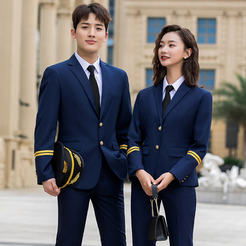 Aviation school uniforms, pilots, captains, hotel managers work clothes, security guards, railway stewards, flight attendant uniforms, autumn