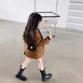 女童春秋女宝宝时髦小西装外套2025秋季新款网红儿童秋季长袖西服
