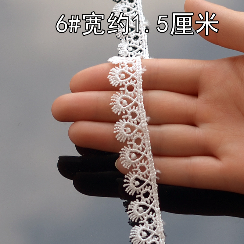 Y8YO bordado encaje vacío soluble en agua accesorios de encaje accesorios de ropa material de decoración DIY tocado hecho a mano