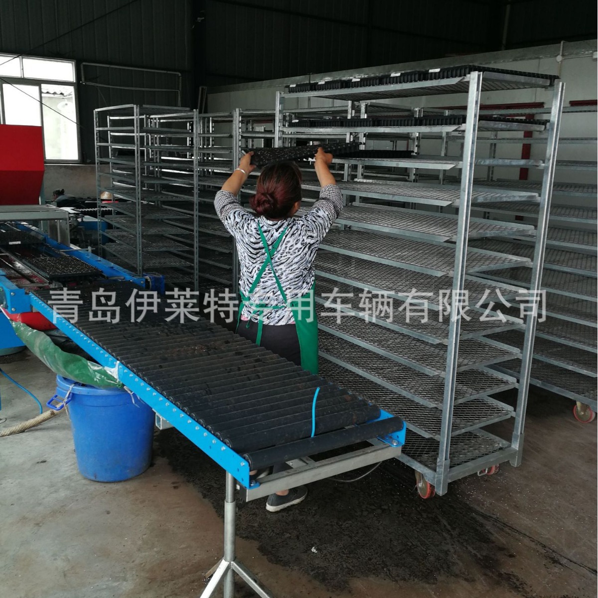 e384  折叠花车，移动育苗车，花卉催芽周转育苗车