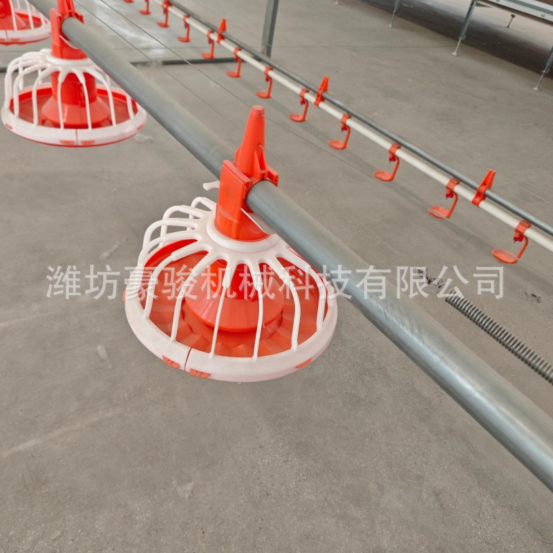 禽用自动喂料线绞龙式养鸡鸭鹅上料系统镀锌料管料盘定量料线厂家