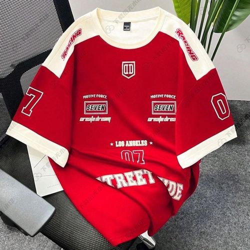 New Customer Discount - High-Quality American Retro NFI Men's Fashion Brand Loose and Versatile Printed Short-Sleeve T-Shirt