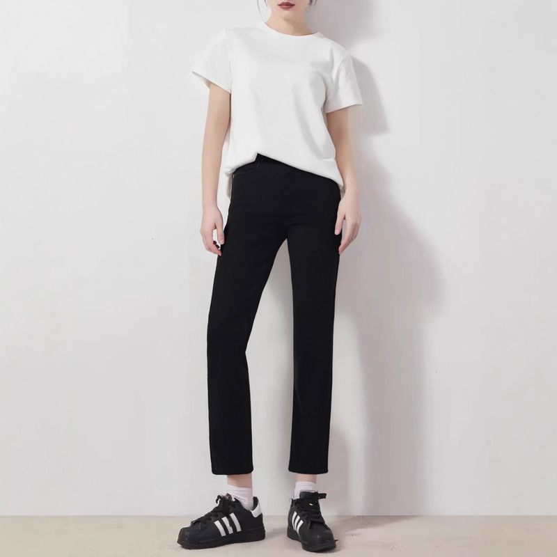 Big Sale Price In-Stock Clearance Sale High-Waisted Straight-Leg Black Slimming Baguette Jeans for Women Big Sale Price In-Stock Clearance Sale High-Waisted Straight-Leg Black Slimming Baguette Jeans for Women