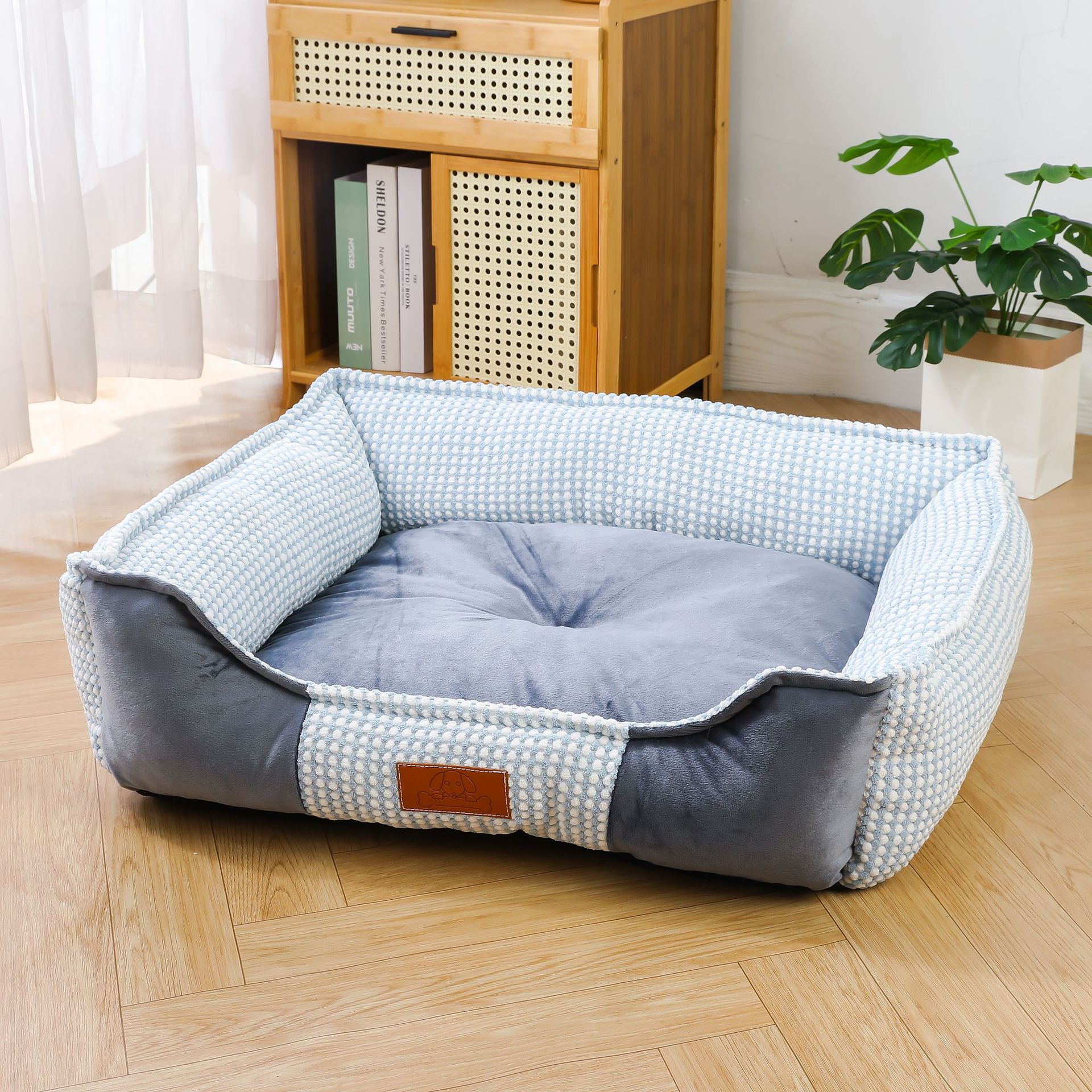 Nueva alfombra para perros a cuadros para mascotas Four Seasons estilo universal guarida para gatos antideslizante cómoda alfombra para dormir para gatos alfombra cuadrada