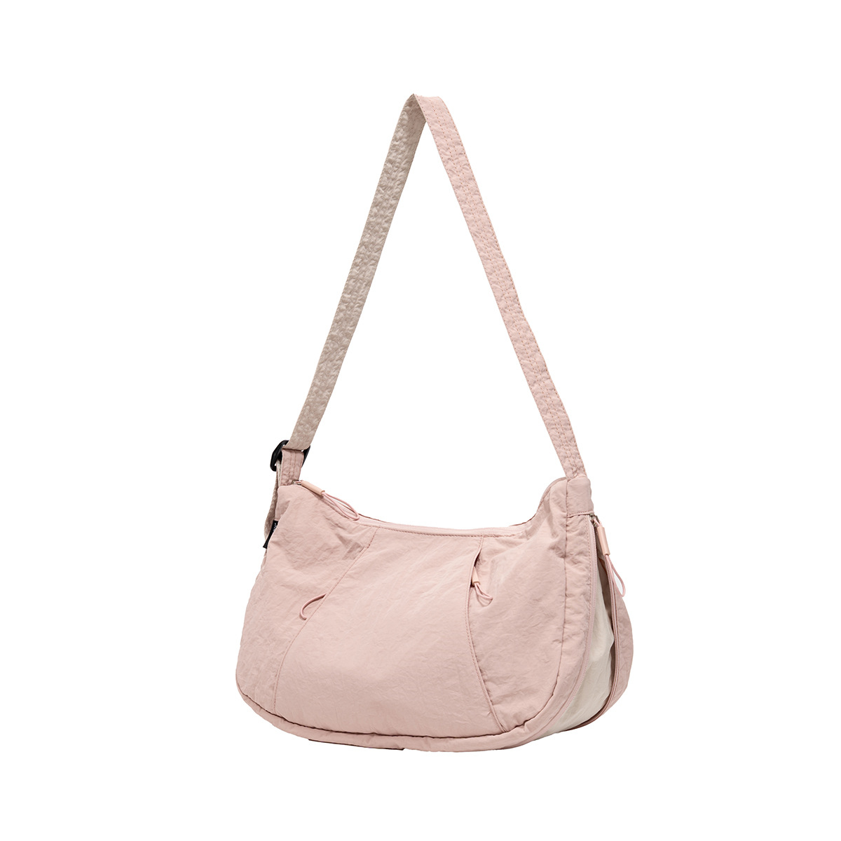 Cross-Border Minimalist Nylon Large Capacity Crossbody Bag For Women, Casual Color-Block Dumpling Bag, Lightweight Commuter Shoulder Bag - Thumbnail 8
