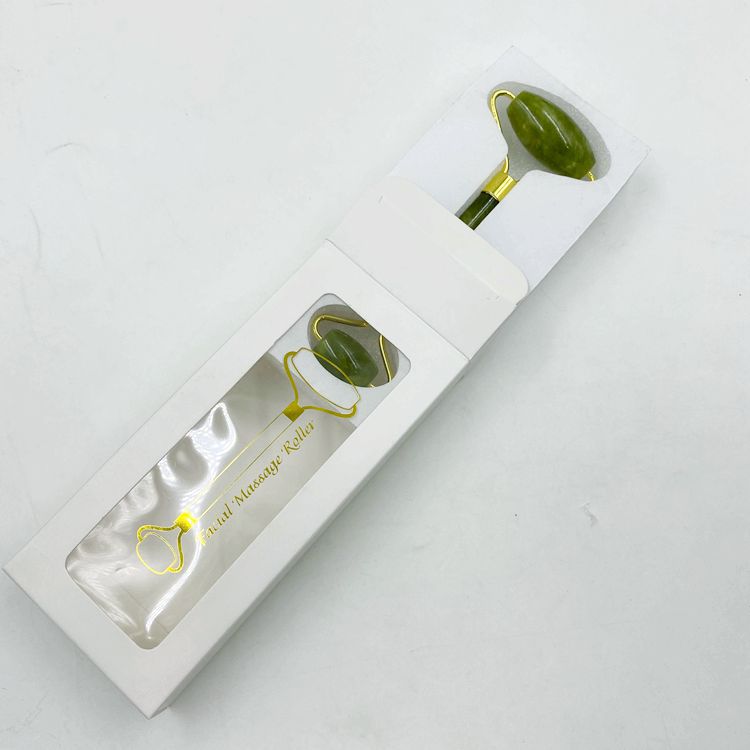 Natural jade beauty device dual-head jade roller face massage complete set beauty device export jade wholesale