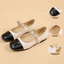 玛丽皮女鞋香风2025年春季新款浅口低跟平底单鞋法式玛丽珍单鞋
