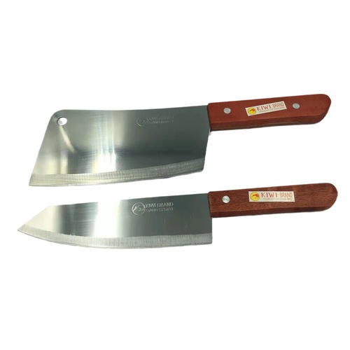 Yangjiang Knife Manufacturer Wholesale Kiwi Wood Handle Vegetable Knife Mixed Wood Handle Blade Knife Stainless Steel Kitchen Knife Meat Cutting Slicing Knife