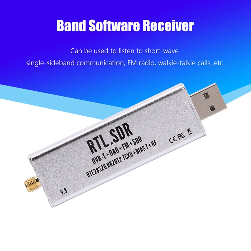 RTL-SDR Blog V3 R820T2 TCXO приемник программное радио широкая частота ультракоротковолновый