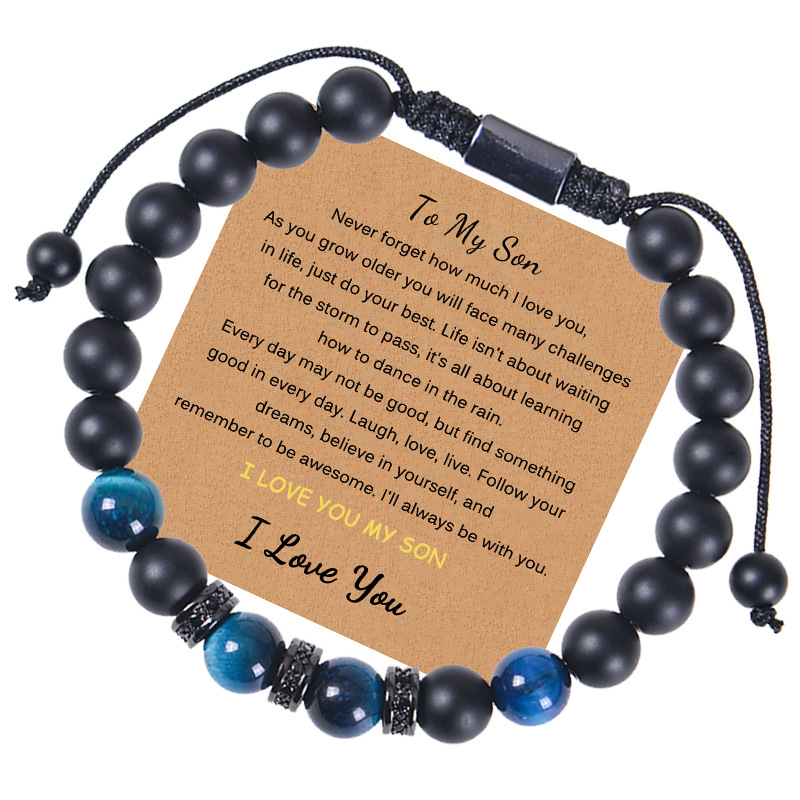 Geometric Pattern Unisex Gender 1 Piece Simple Style Geometric Rope Tiger Eye Unisex Bracelets