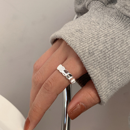 Pure Silver 925 Full Body Fish Scale Open Mouth Ring for Women, Fashionable, Personalized, Ins Trendy, Minority Design, Light Luxury, Cold Style