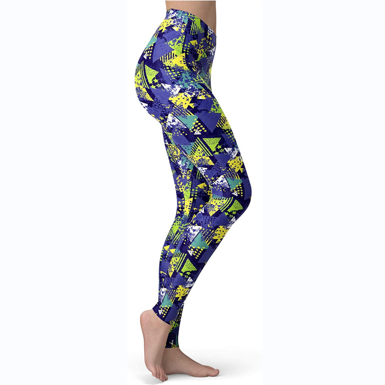 Abbigliamento da donna multicolore stampato slim fit fianchi sollevamento snellente grandi dimensioni corsa yoga fitness leggings_voghion.com