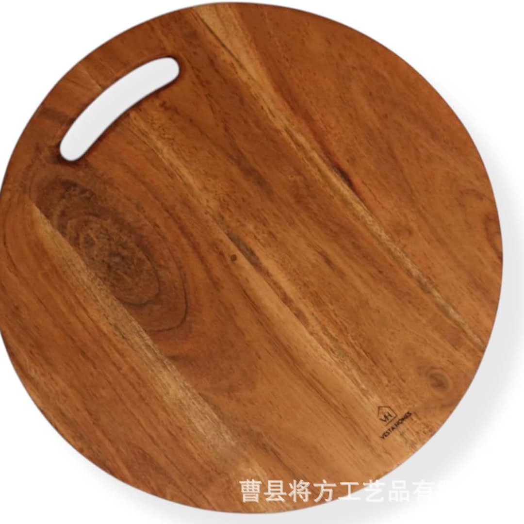 木质圆形菜板砧板厨房家用便携式露营水果蔬菜菜板可挂墙方便收纳