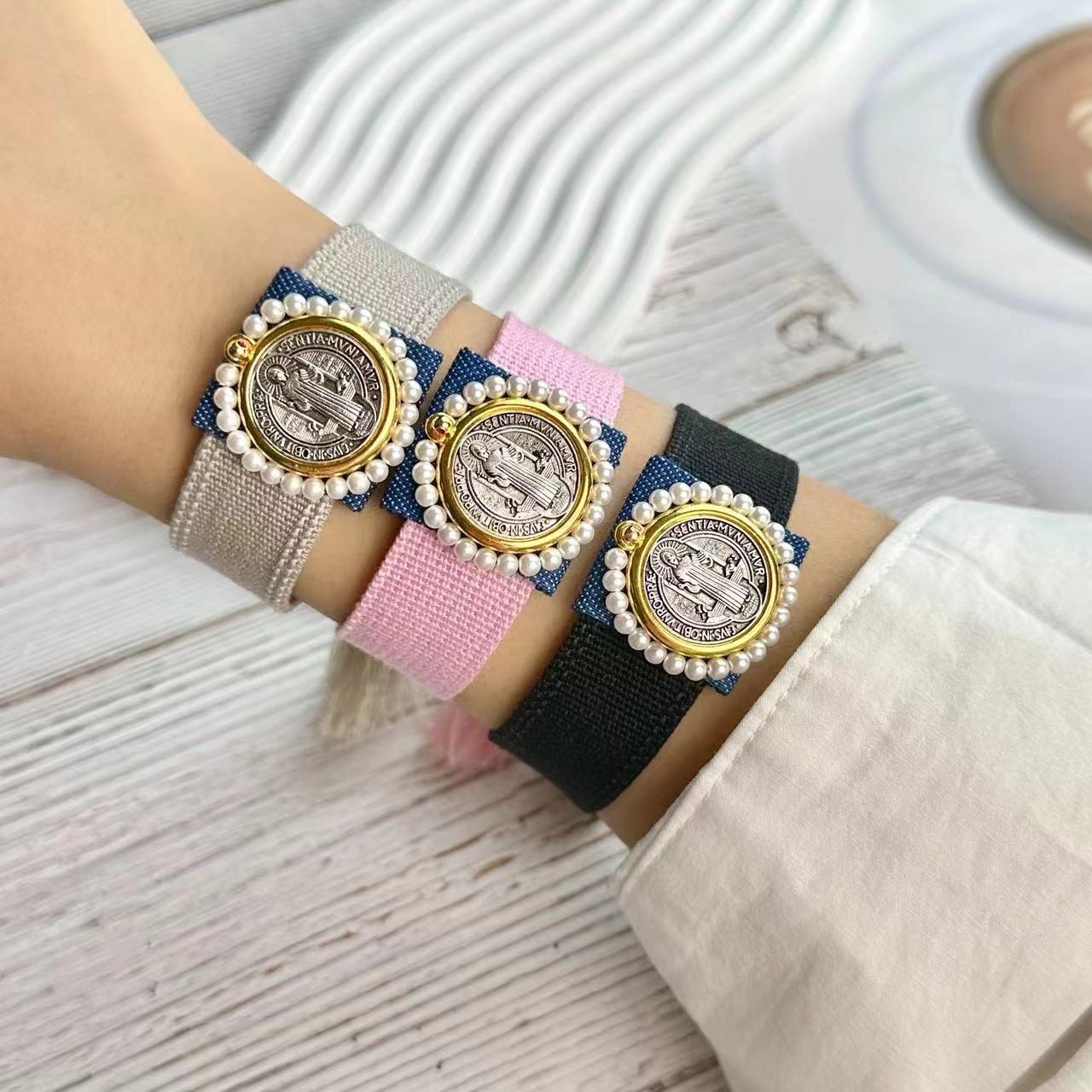 Bracelets Classification Copper Human Round Saint Benedict Bracelets