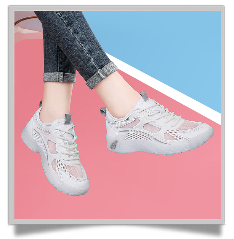 Giày sneaker nữ chạy bộ mesh thoáng mũi kín đế mềm mùa hè 2025 — DH 58212 màu xanh lá cây, DH 58219 Trắng, DH 58336m màu, DH 58278-1 màu xám chi tiết 9