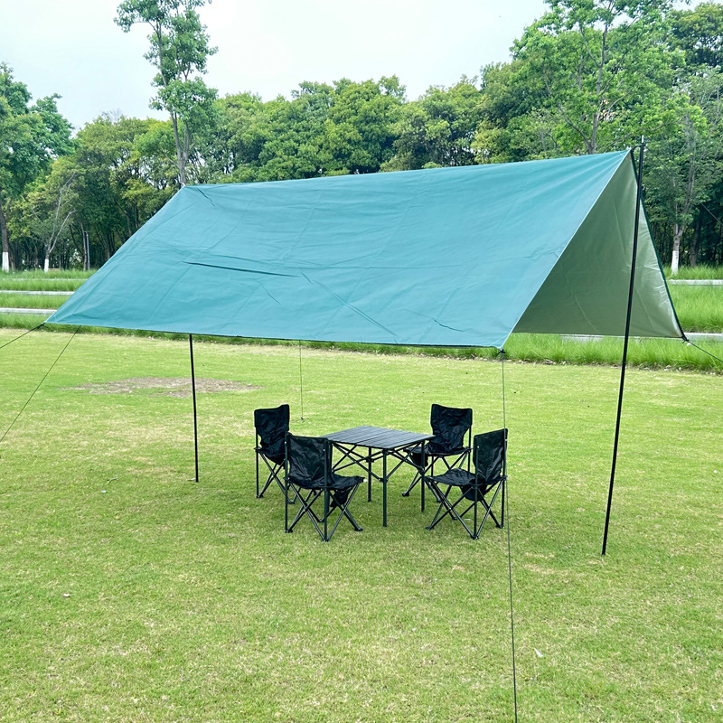 Outdoor Canopy Tent Camping Sunshade Tarp Folding Portable Large Canopy for 4-8 People