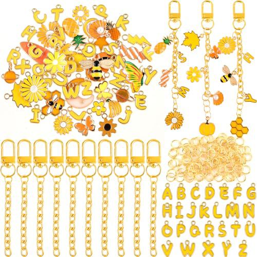Cross-Border New Creative Keychain DIY Set 166Pcs Exquisite Enamel Letter Pendants Extension Chain Cross-Border New Creative Keychain DIY Set 166Pcs Exquisite Enamel Letter Pendants Extension Chain