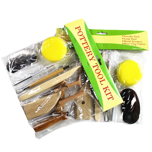 Manufacturer's direct sales wooden ceramic clay sculpture 8-piece set ceramic clay carving soft clay tool manual class making eight-piece set 