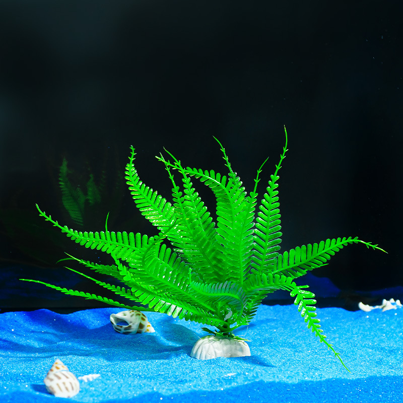 Escenografía de pecera Simulación Plantas acuáticas Flores plásticas Hojas de bambú Plantas decorativas de pecera al por mayor Flores falsas Decoración de mesa de arena de hotel