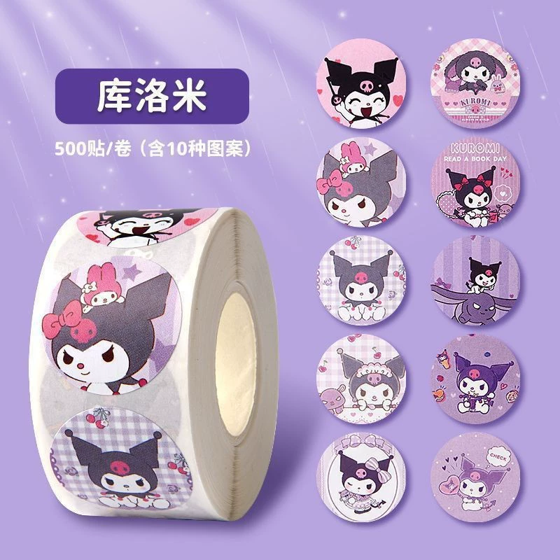 Наклейки (Sanrio) детские мультяшные, наклейки-награды для детского сада, рулоны 6 см, разные персонажи