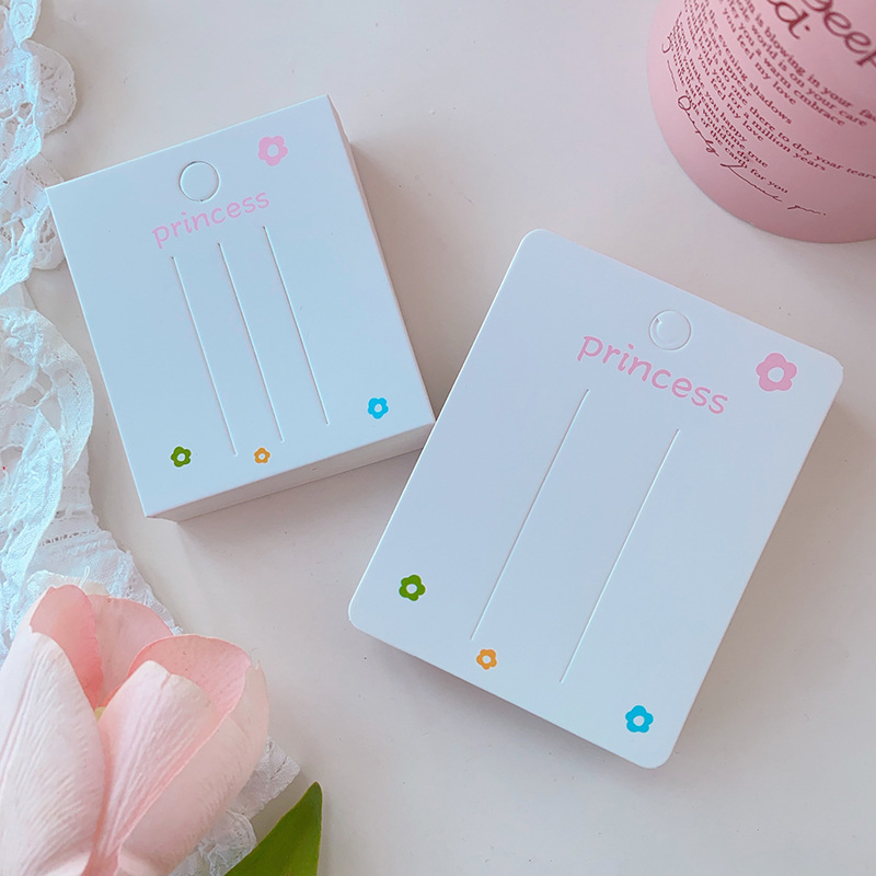 白色小花卡纸~成人儿童发夹卡纸 头饰卡片发饰吊牌包装配件