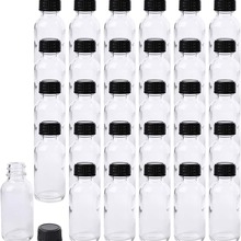 跨境透明30ml透明波士顿玻璃瓶1oz分装瓶样品瓶化妆品瓶小饮料瓶