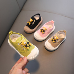 2022 Spring and Autumn Baby Shoes Cartoon Bear Soft Sole Toddler Shoes Men's and Women's Shoes Infant Shoes Canvas Shoes