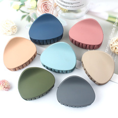 Simple and versatile solid color toothed small gripper round frosted head clip hair clip ponytail clip bangs clip edge clip
