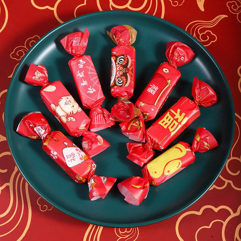 Papel de embalaje de papel de turrón embalaje de papel de caramelo embalaje de papel de turrón papel de caramelo de arroz glutinoso 100 piezas