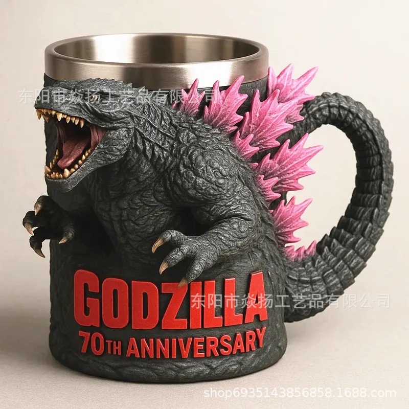 新品Godzilla 70thアニバーサリー3d mugゴジラ70周年记念树脂マグカップ|undefined