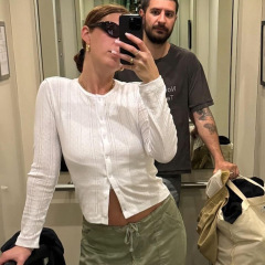 欧美修身小圆领高腰短款露脐针织开衫女辣妹百搭秋季外穿长袖上衣