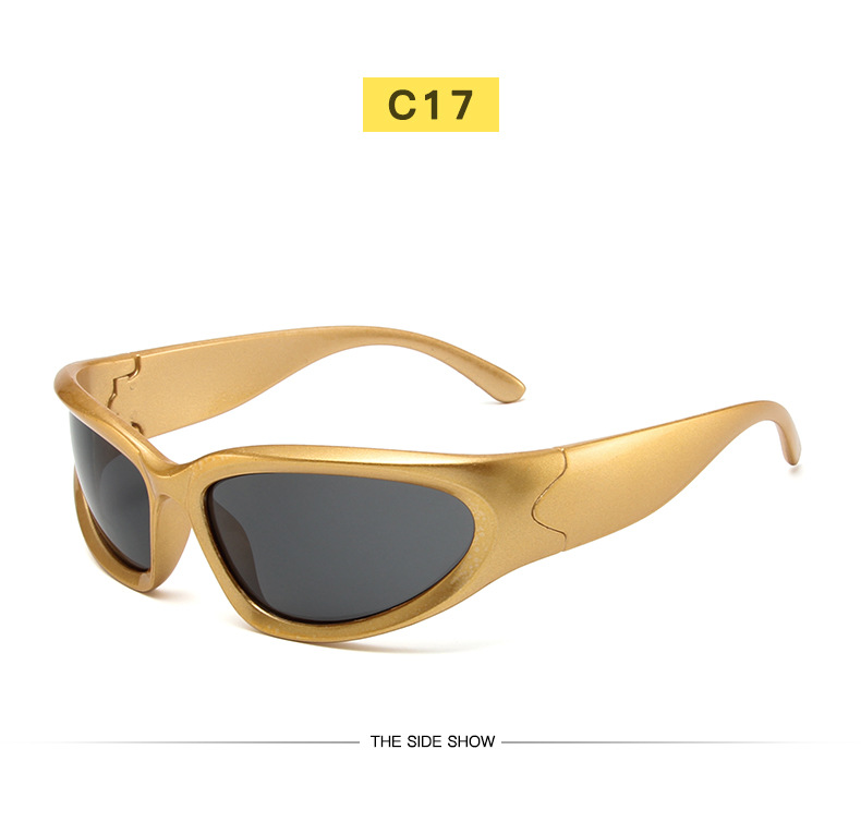 Sportsonnenbrille Im Y2k Steampunk Design Für Damen Und Herren_voghion.com