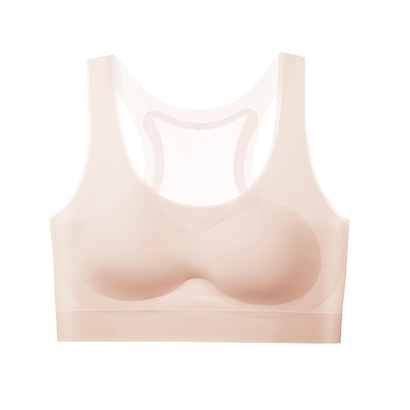 Chaleco deportivo para estudiantes de primaria adolescentes en desarrollo, bra sin huellas a prueba de choques, ropa interior transpirable para niñas de secundaria