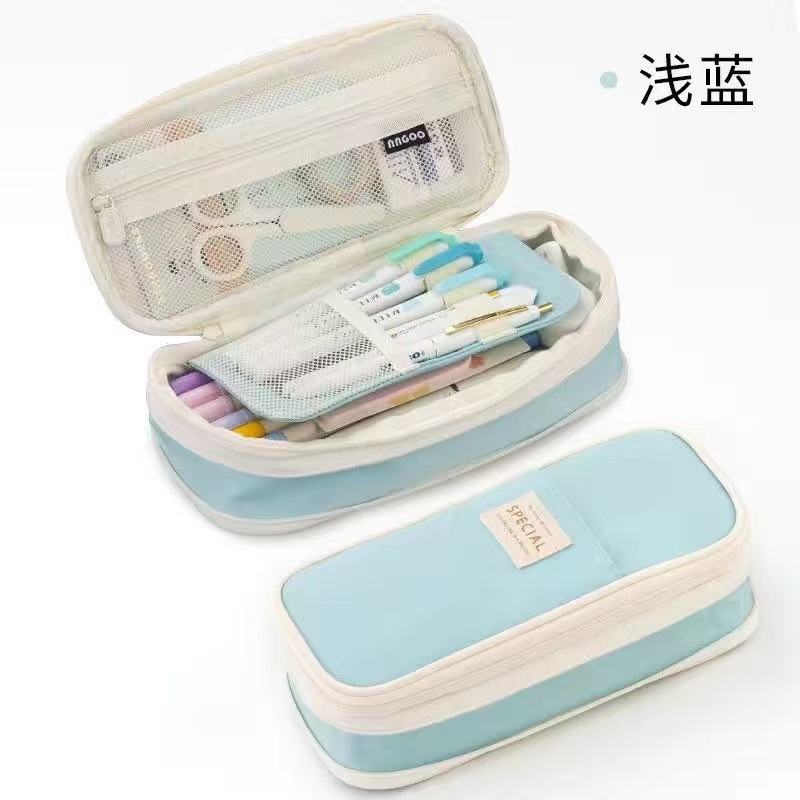 Estuche retráctil para lápices - Azul celeste