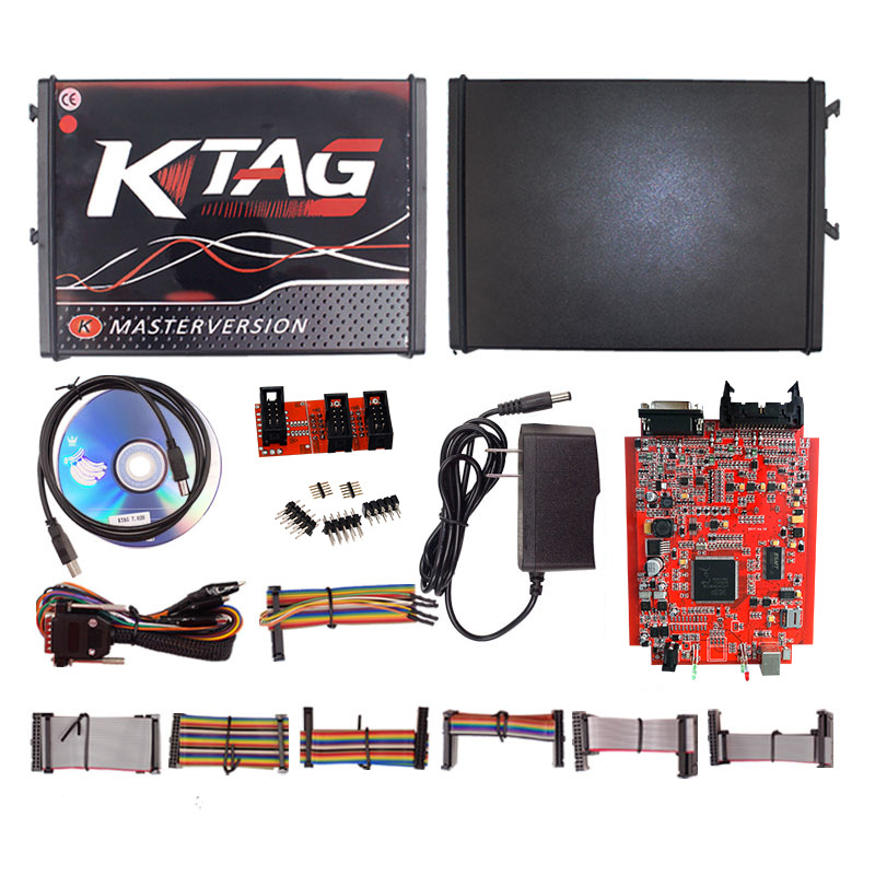 KTAG V7.020 Red PCB board ECU KTAG 4 LED...