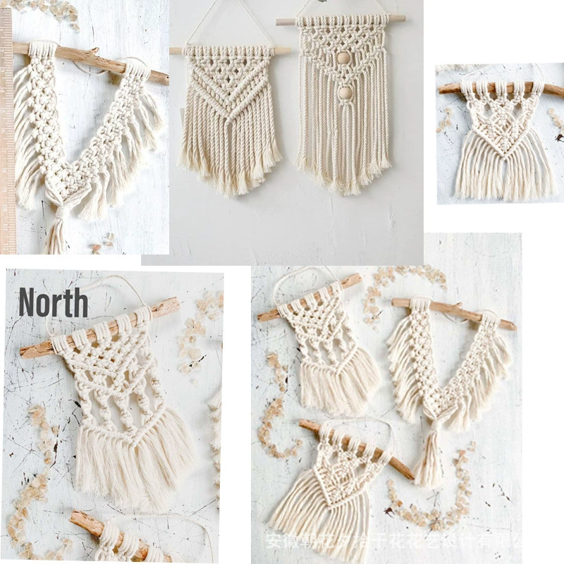 Woven diverse Scandinavian tapestry, handmade, boho style