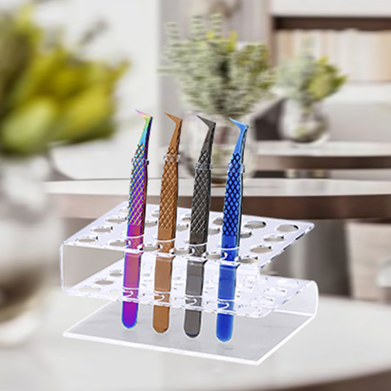 美まつげ店道具整理展示棚まつげピンセット収納棚アクリル接ぎ木まつげピンセット透明棚|undefined