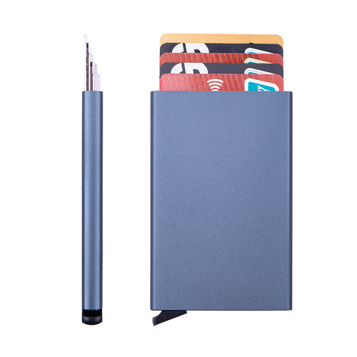 Aluminum alloy card box, RFID anti-theft card box, business card box, six colors X-1 bank card box