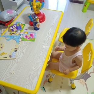 Little Nezha Kindergarten Children's Table and Chair Set Baby Learning Desk Liftable Indoor Rectangular Home Table