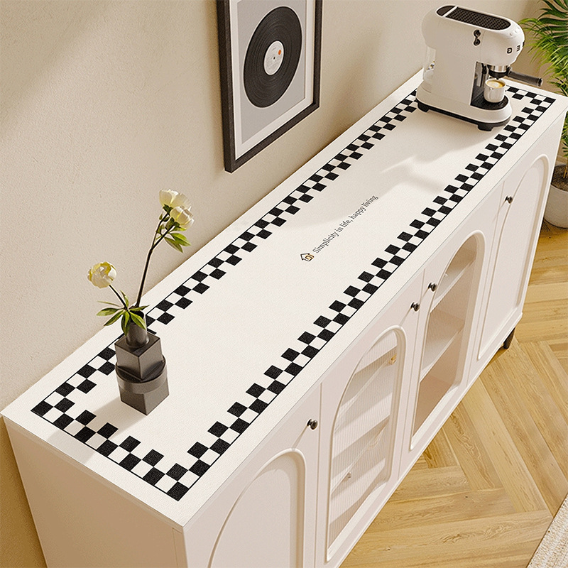 Zapatero gabinete estera de mesa pasillo aparador estera del Gabinete mantel desechable a prueba de aceite impermeable estera de mesa de té TV gabinete estera protectora