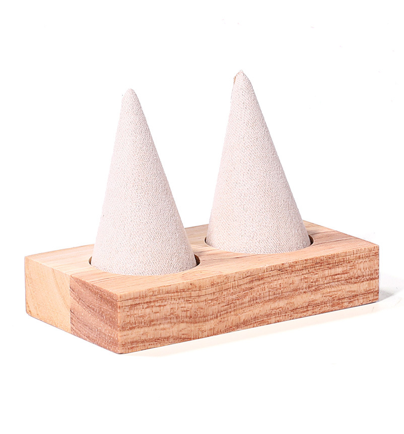 1 Piece Solid Wood Flannel Cute Modern Style Geometric Jewelry Display display picture 5