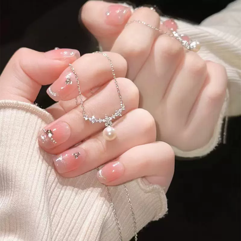 2024款珍珠项链女925银锆石花枝时尚百搭小众设计项坠锁骨链