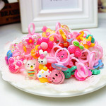 Мультяшное детское розовое кольцо, регулируемая смола, ювелирное украшение для друга, в корейском стиле, оптовые продажи