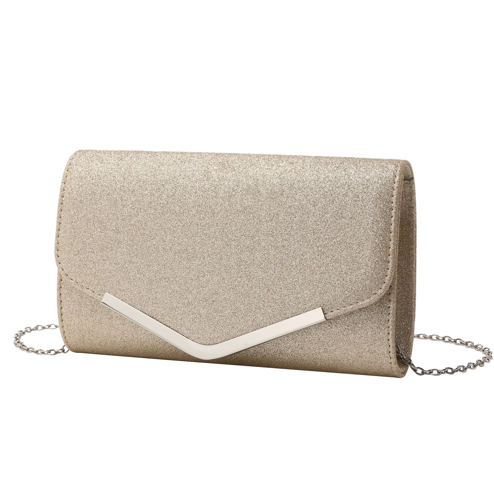 Bolsa feminina para jantar, importada, elegante e minimalista, bolsa de mão versátil para trajes de noite, com alça de corrente, para usar no ombro ou na diagonal