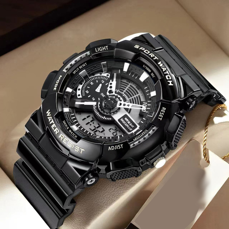 2024 New Watch Men's Junior High School Student Junior High School Teenager Boy Sports Waterproof Mechanical Outfit Digital