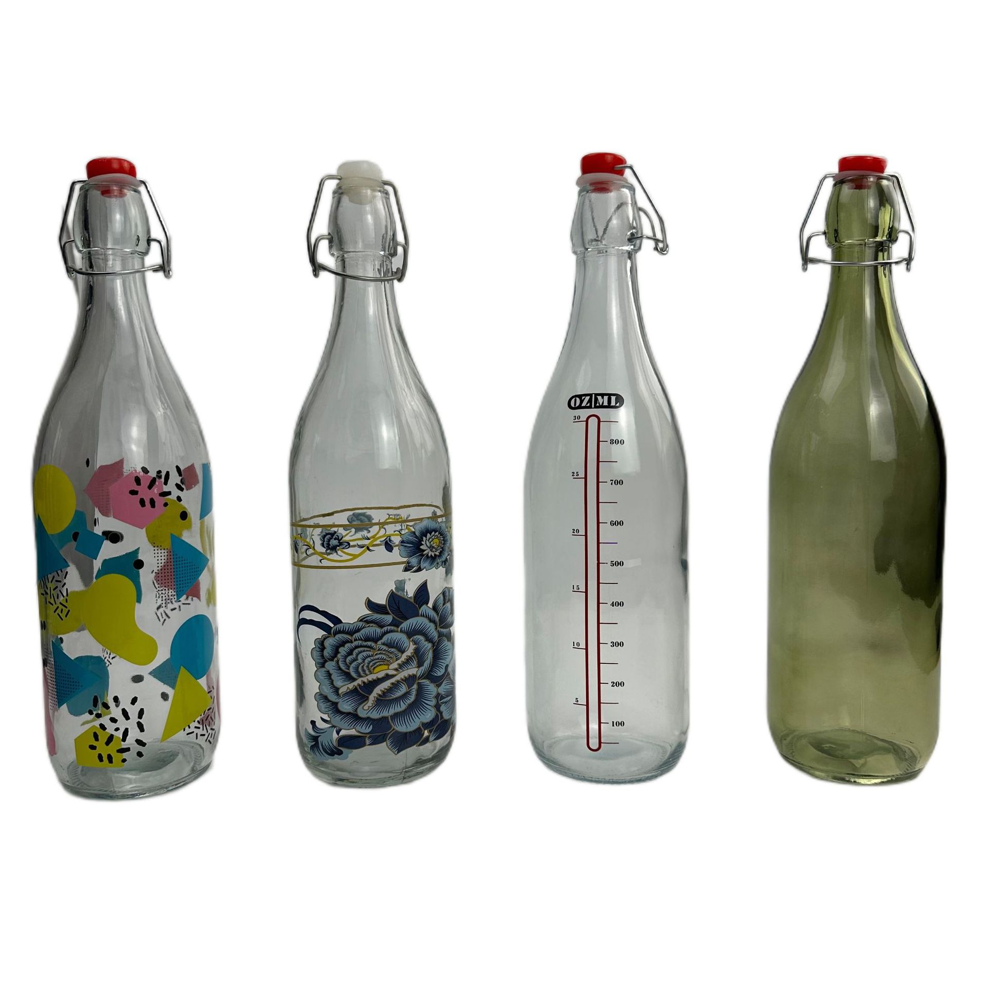 瓶宜家冷水瓶玻璃水瓶酒瓶葡萄酒密封瓶柠檬卡扣红酒饮品密封酒瓶