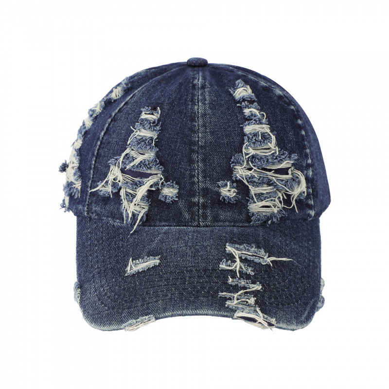 Vintage denim baseballkeps för damer med tvättad effekt_voghion.com