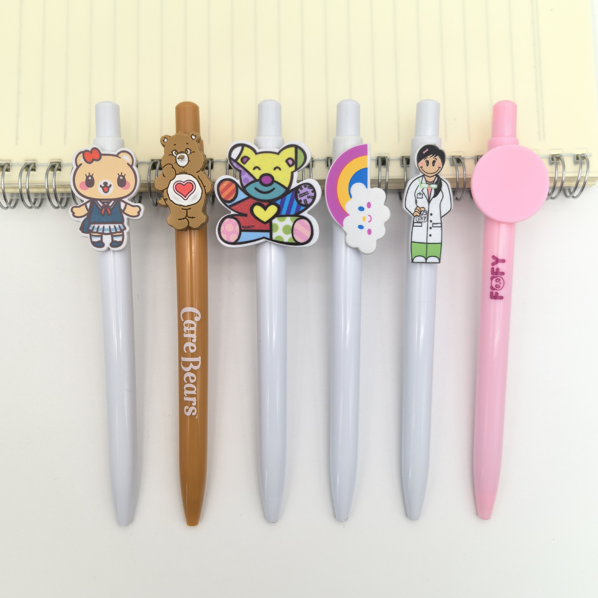 Bolígrafo con Clip Personalizado con Diseño de Dibujos Animados, Bolígrafo de Presión, Bolígrafo de Dibujos Animados para Manualidades, Bolígrafo Promocional Publicitario con Forma de Muñeca