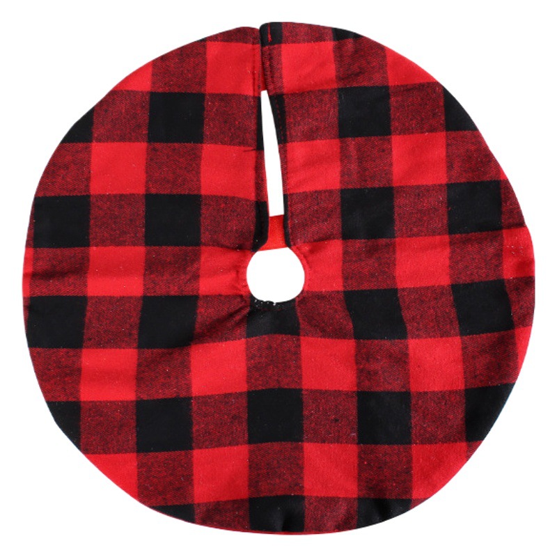 Falda de Árbol de Navidad Mini a Cuadros, Decoración Navideña para el Hogar, Venta al por Mayor, Novedad 2025, Hong Kong Love